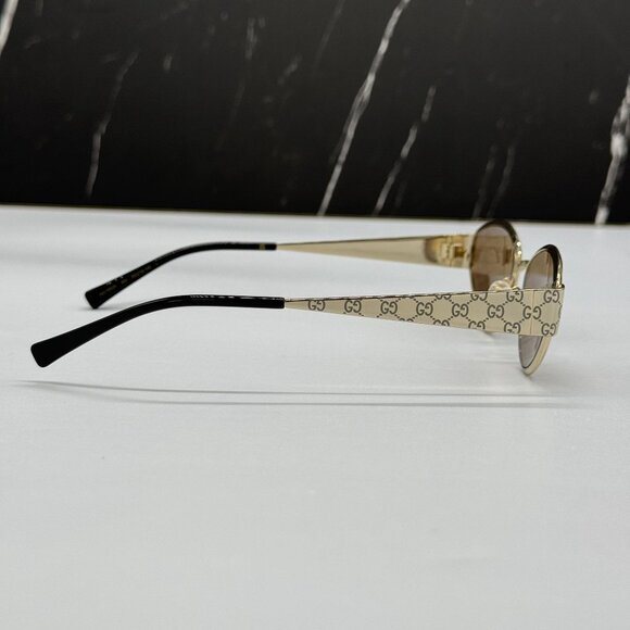 NEW GUCCI SUNGLASSES GOLD WOMEN CAT EYE EYEWEAR GUCCI GG1853S 003